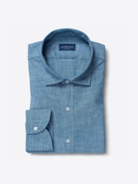 Shop Japanese Light Indigo Slub Chambray