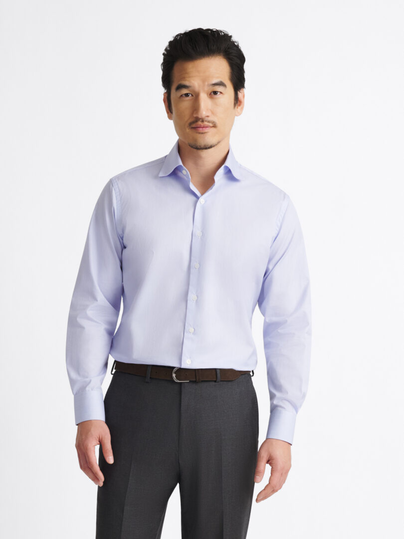 Thomas Mason Blue 100s Fine Twill Thumb Detail