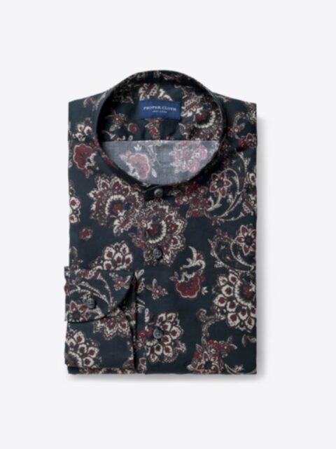 Shop Albiate Vintage Black and Red Paisley Print