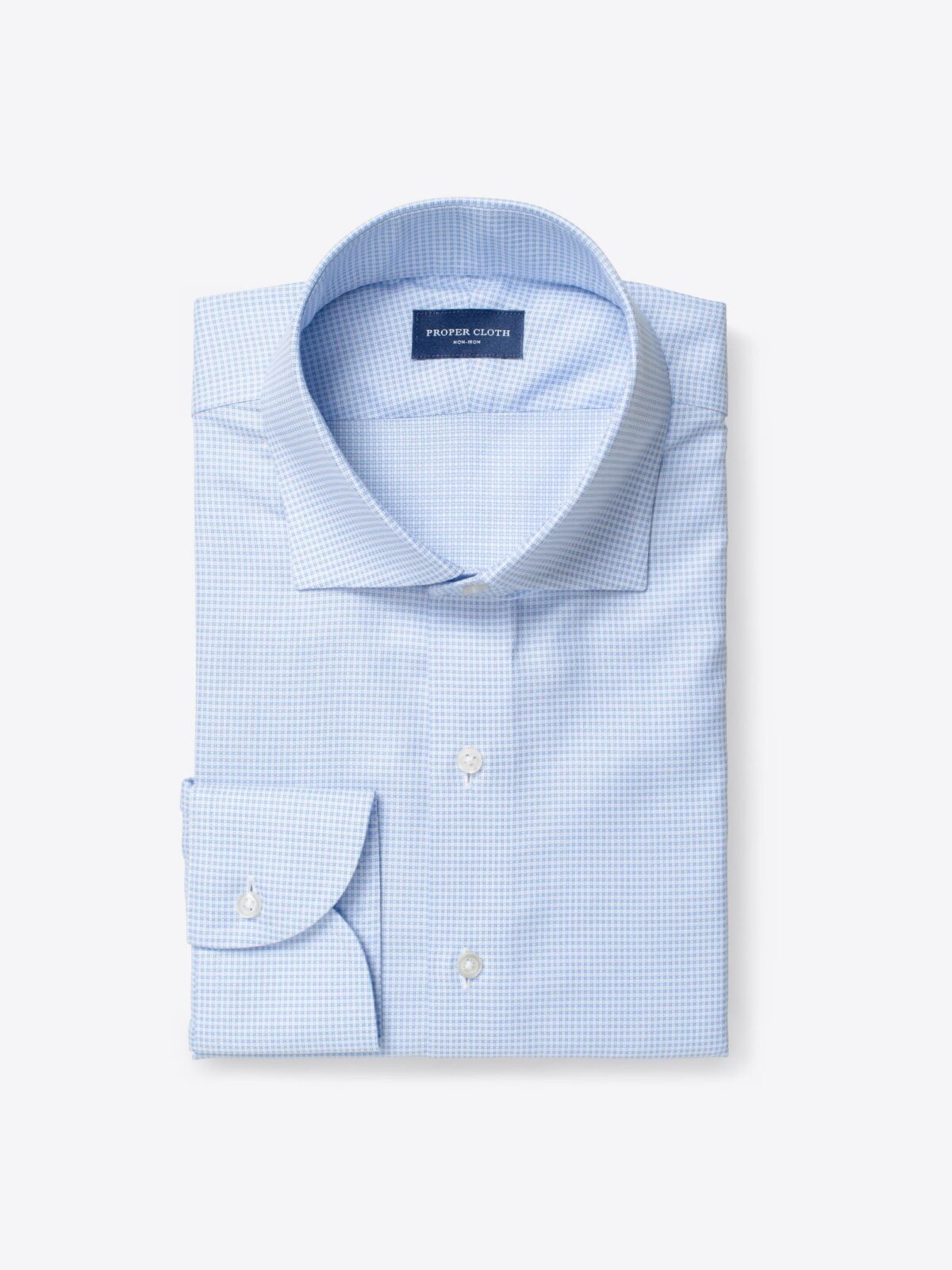 Non-Iron Sky Blue Twill Slim Fit Shirt