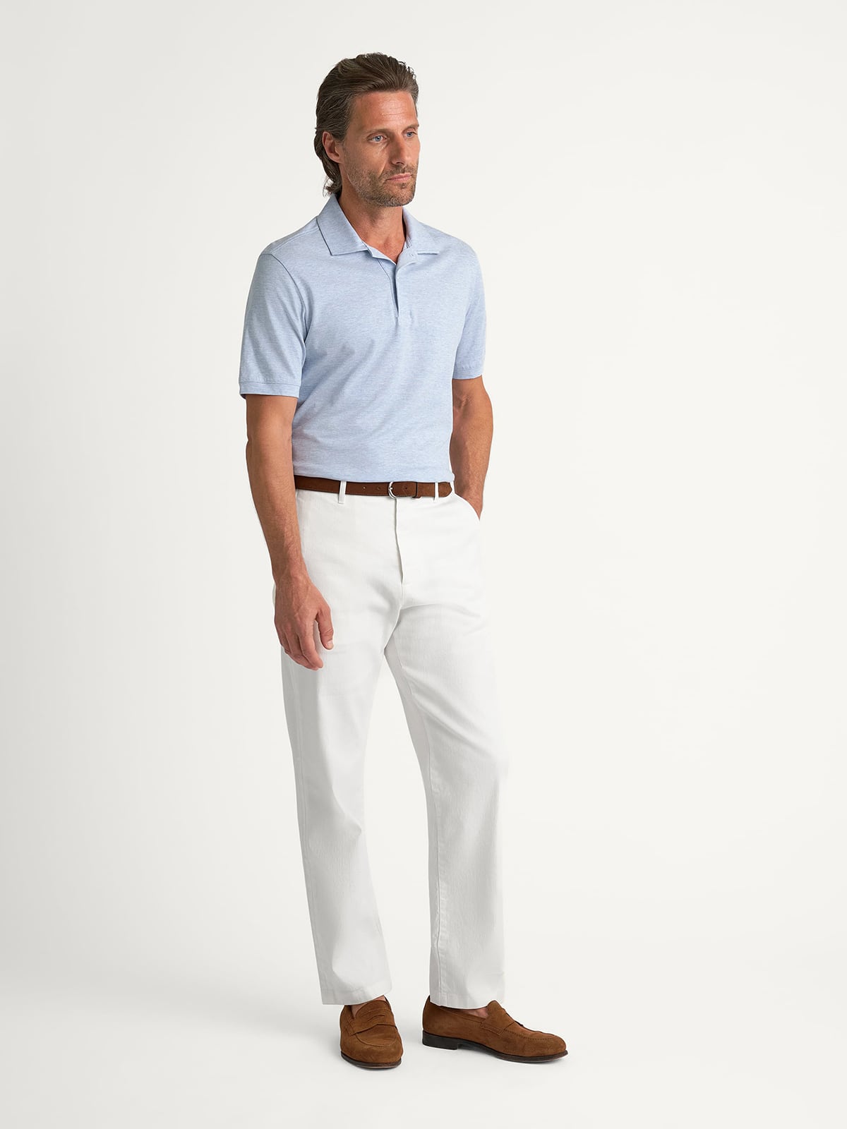 dress polo shirt Temp Control Short Sleeve Sweater Johnny Collar Polo – Van Heusen