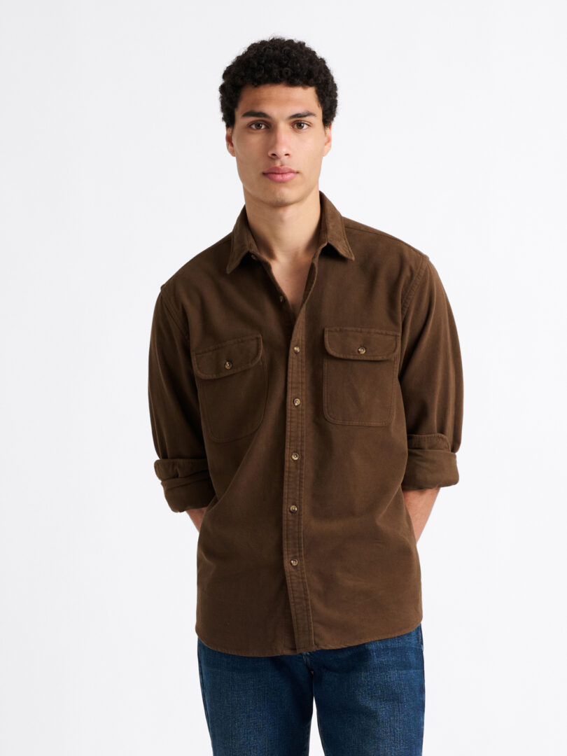 The Stretch Chamois Overshirt Detail