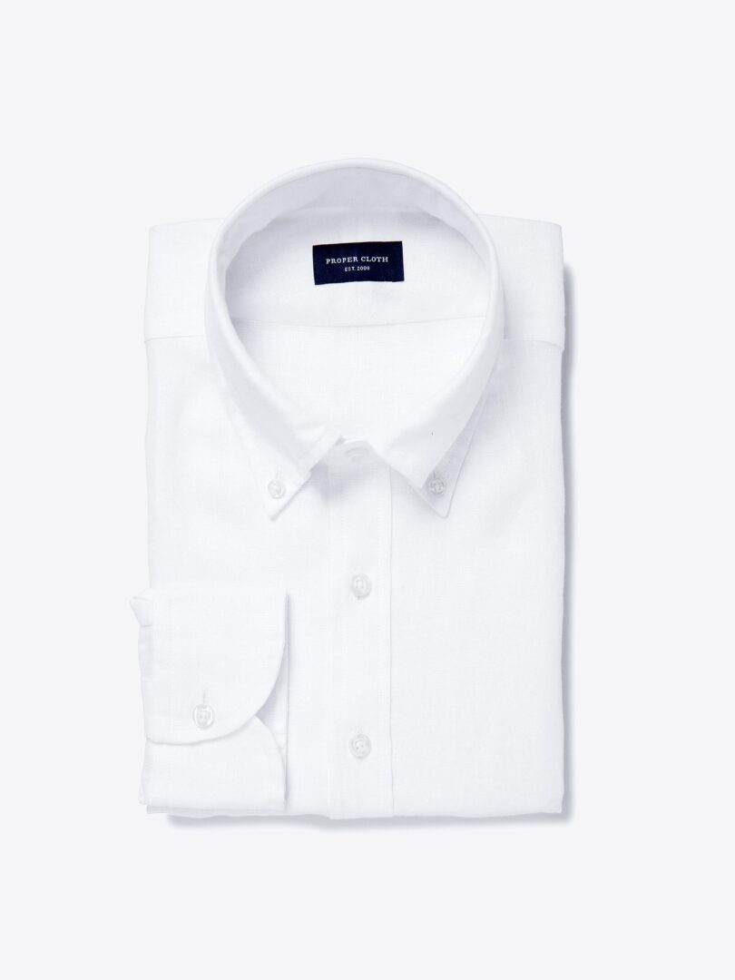 Japanese White Double Cloth Men's Dress Shirt 