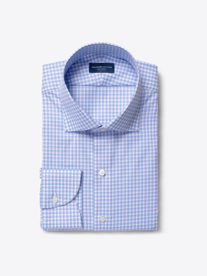 Mayfair Wrinkle-Resistant Lavender and Blue Shadow Check Dress Shirt 
