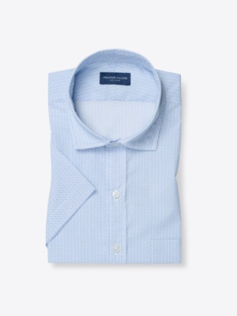 Shop Canclini Light Blue Feather Print