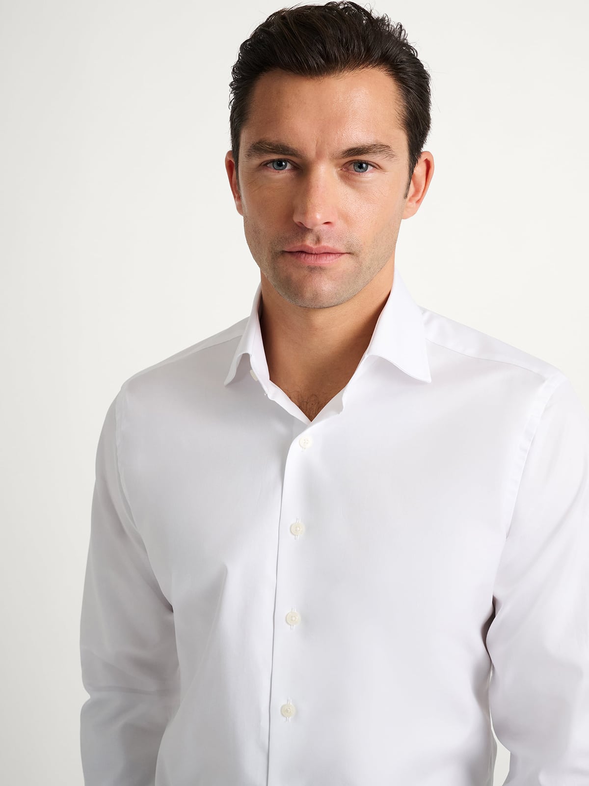 The Thomas Mason Fine Twill Shirt in White