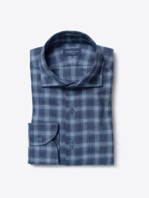 Shop Whistler Slate and Light Blue Windowpane Flannel