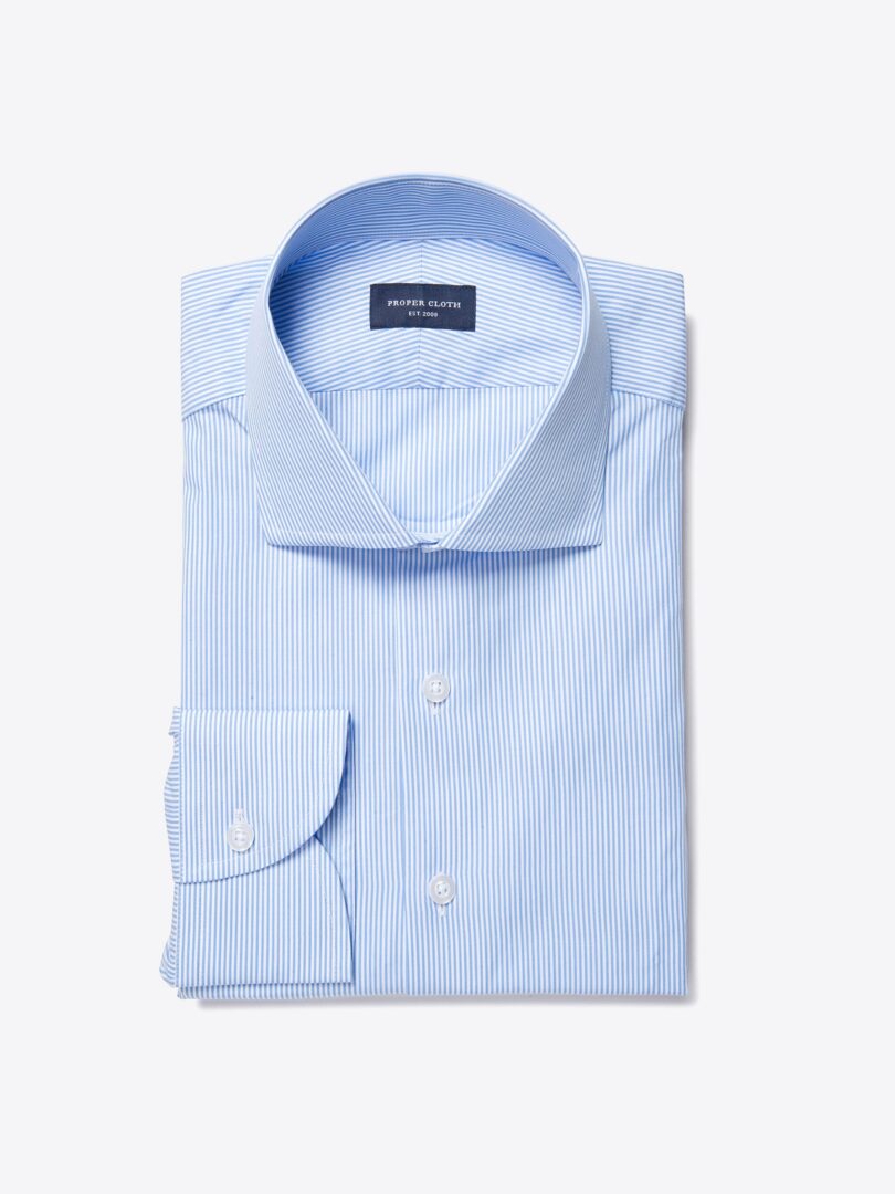 Carmine Light Blue Stripe Custom Made Shirt 