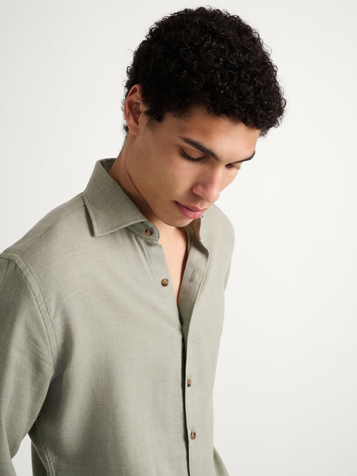 cashmere dress shirt Off-White Cotton Cashmere Silk Shirt