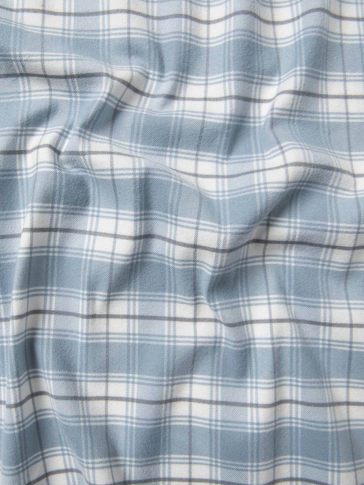 Performance Light Blue Plaid Stretch Flannel Shirts by Proper Cloth