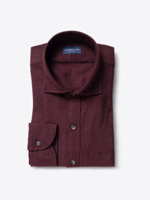 Canclini Burgundy Birdseye Beacon Flannel
