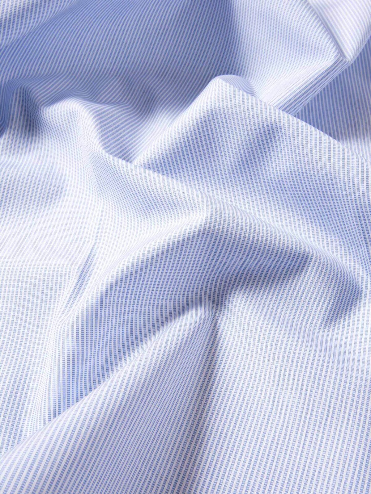 Thomas Mason Blue End-on-End Stripe Shirts by Proper Cloth