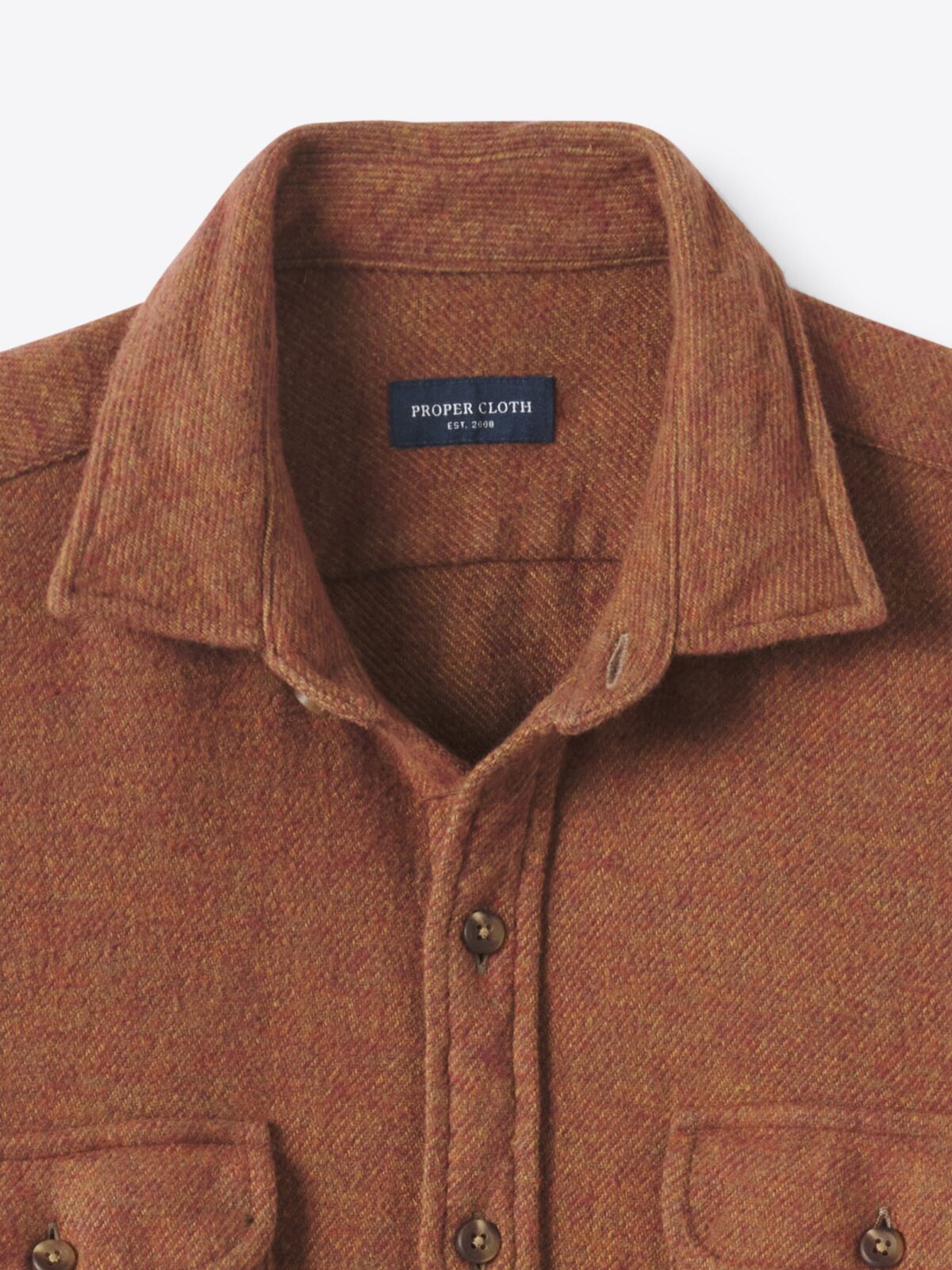 The Japanese Low Twist Shirt in Rust