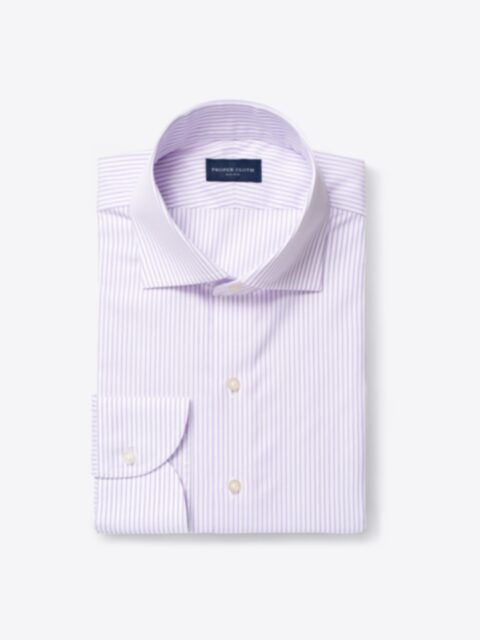 Shop Non-Iron Lavender Stripe Dobby