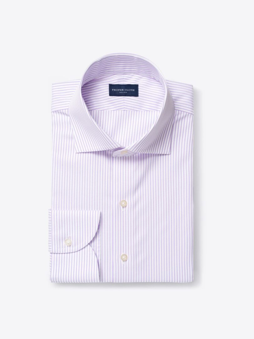 Non-Iron Lavender Stripe Dobby 