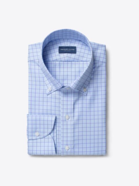 Shop Mayfair Wrinkle-Resistant Lilac and Light Blue Multi Check