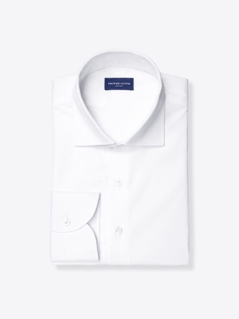 Thomas Mason Non-Iron White Twill Product Image