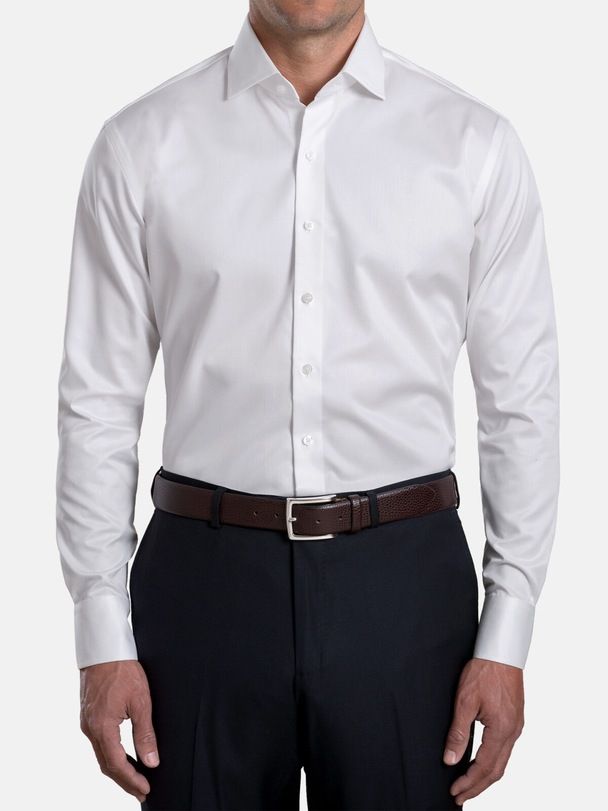 The Thomas Mason Fine Twill Shirt in White