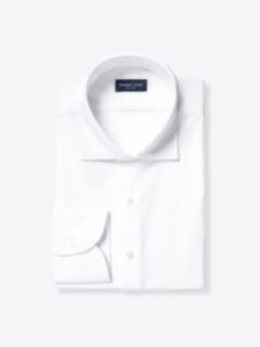 The Performance Knit Pique Dress Shirt in White