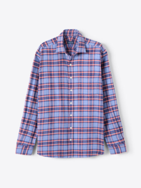 Shop Teton Navy Slate and Rose Plaid Flannel