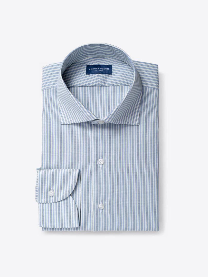 Reda Light Blue Multi Stripe Merino Wool 