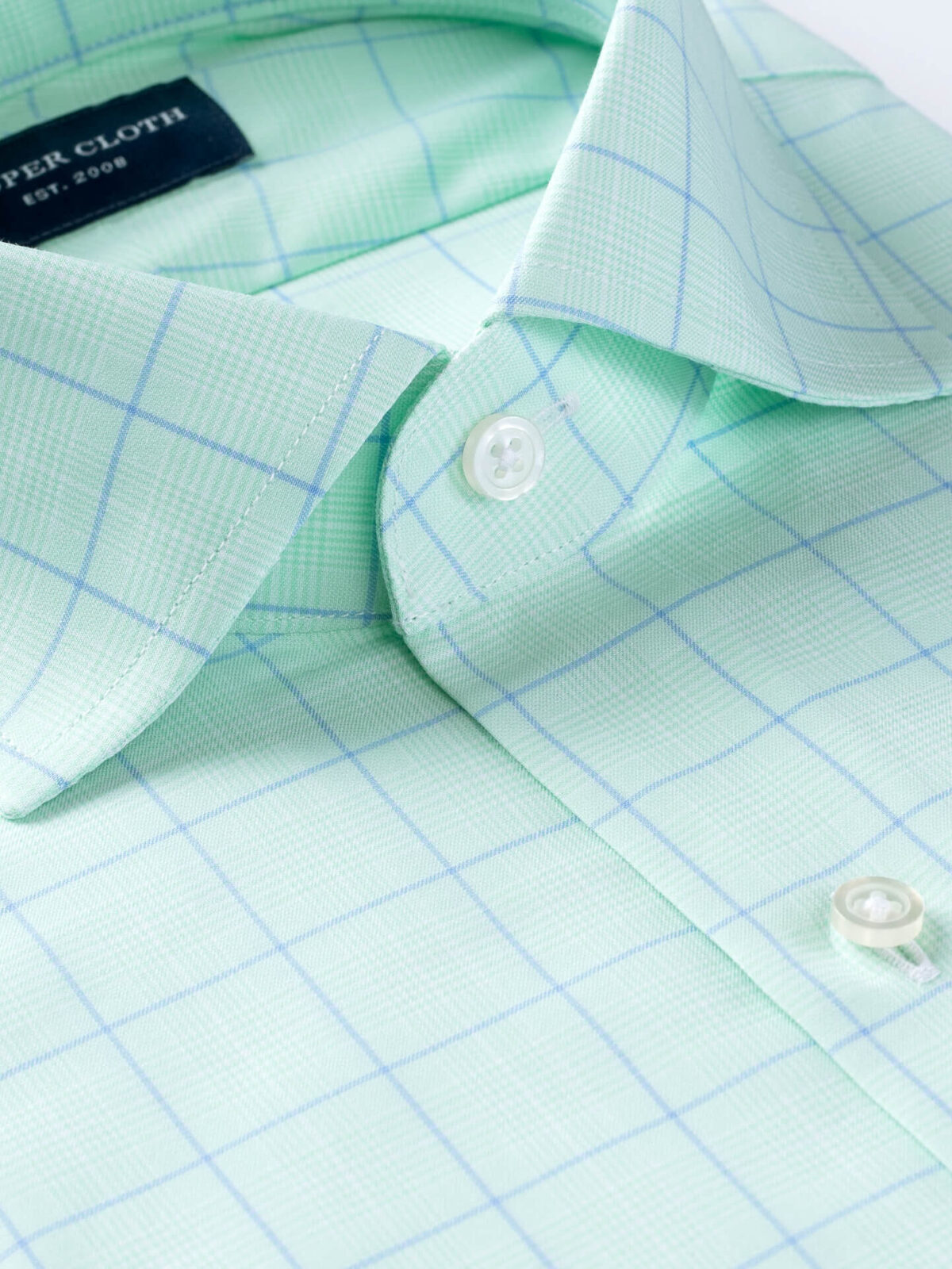 mint blue dress shirt Men's Basic Dress Shirt Convertible Cuff Regular Fit in Mint 18 34/35 / Mint