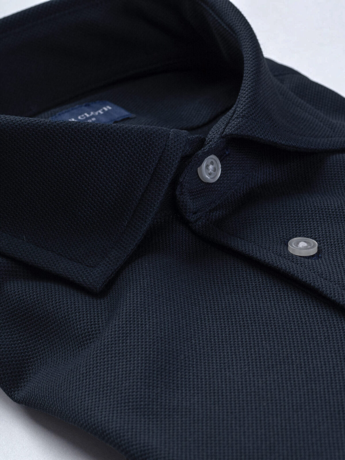 Sullivan Navy Blue Easy Care Long Sleeve Polo Shirt