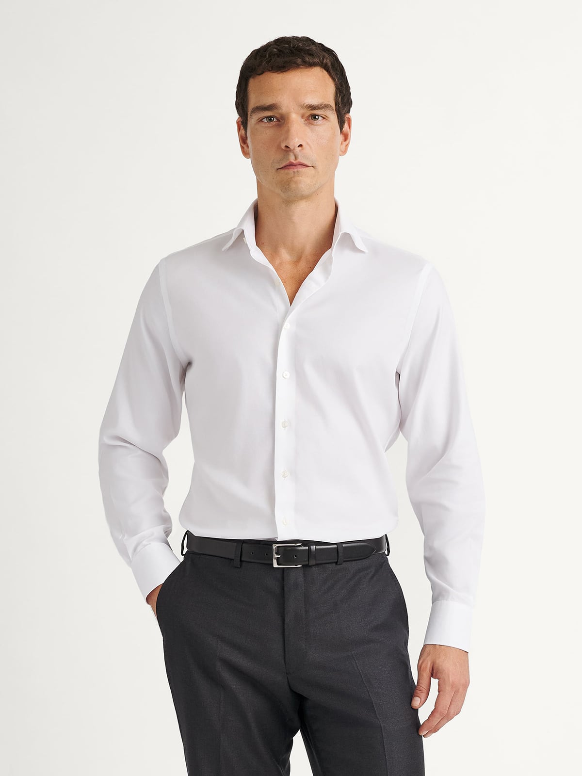 men's traditional fit solid no iron supima oxford dress shirt Albi Fitted Blazer Mini Dress main image 0