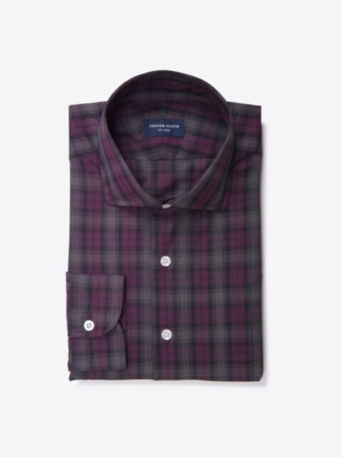 Shop Plum and Grey Tonal Plaid