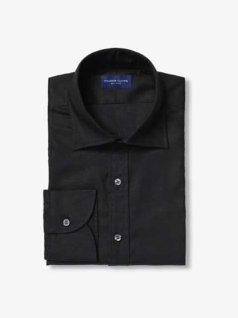 Shop Black Cotton and Linen Blend