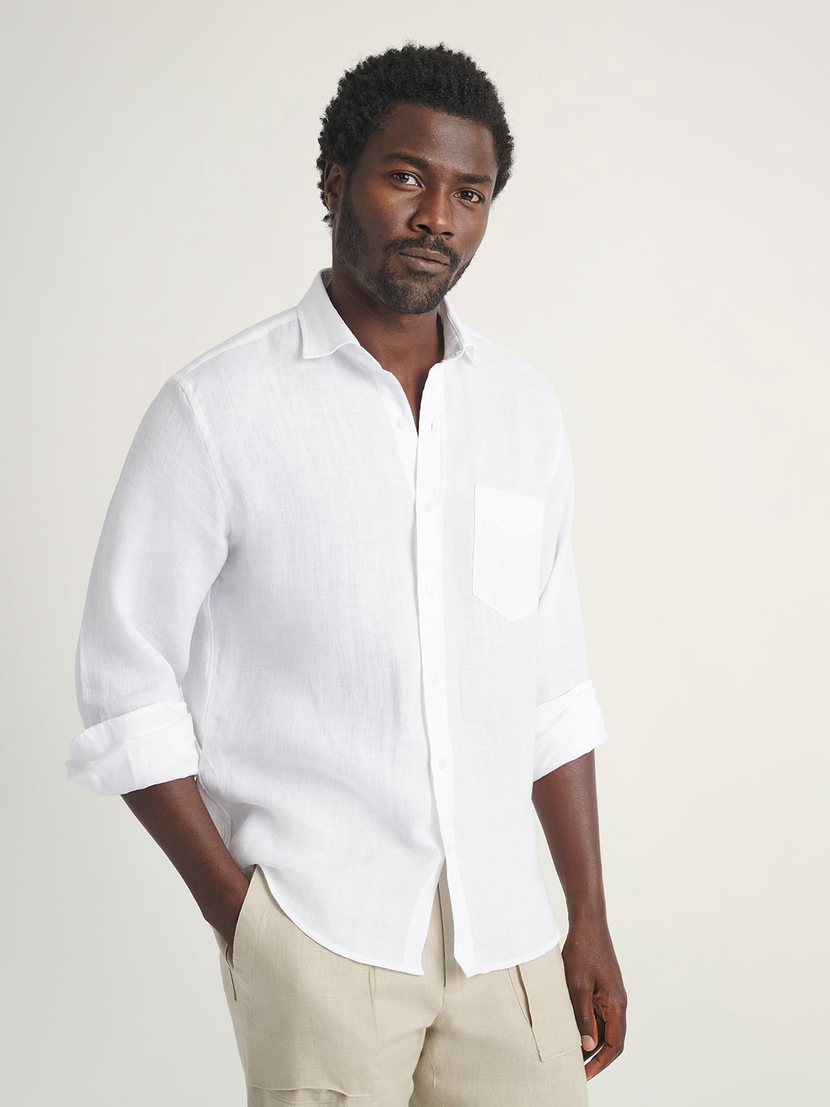The Irish Linen Casual Shirt in White