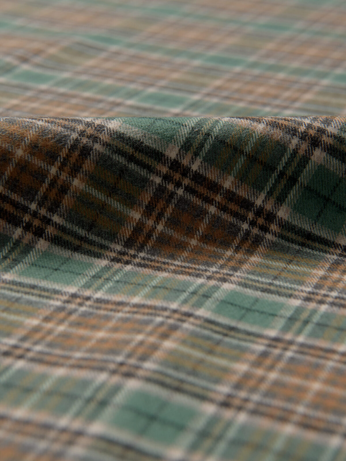 Thomas Mason Green and Off White Plaid Flannel Shirts by Proper Cloth