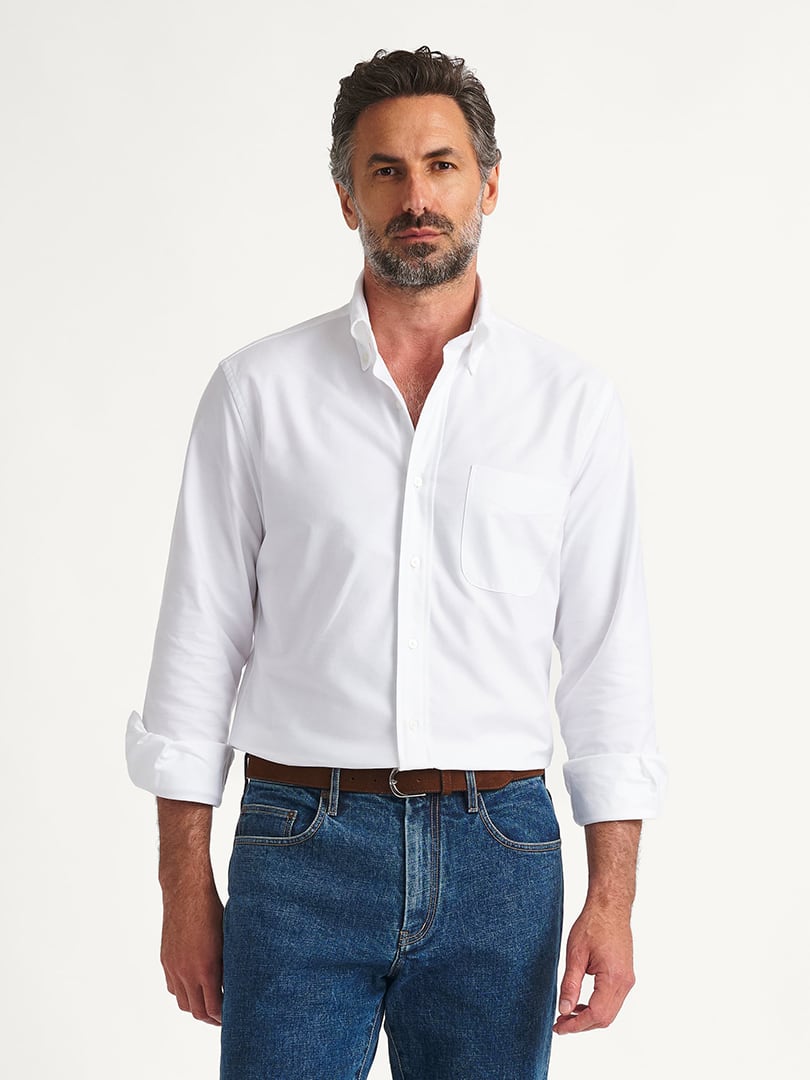 The American Pima Oxford Cloth Button Down Detail