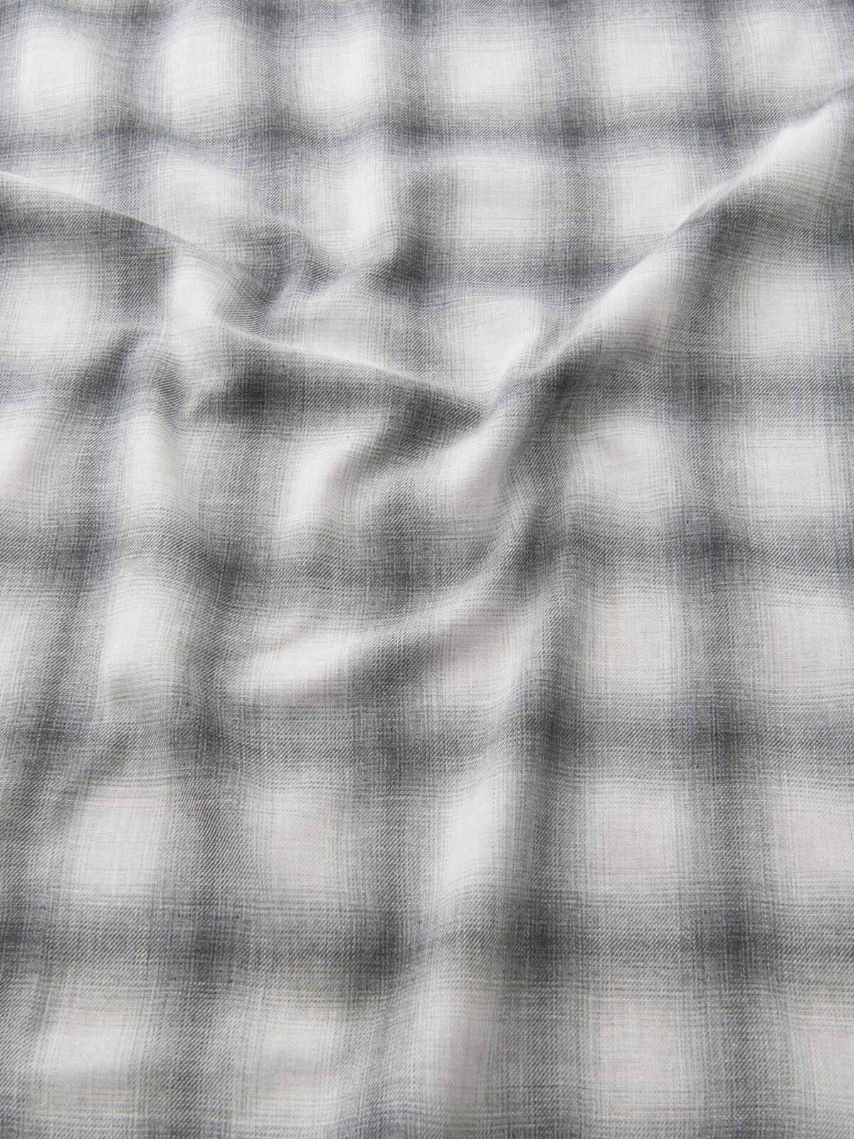 Light Grey Melange Ombre Plaid Double Cloth Shirts by Proper Cloth