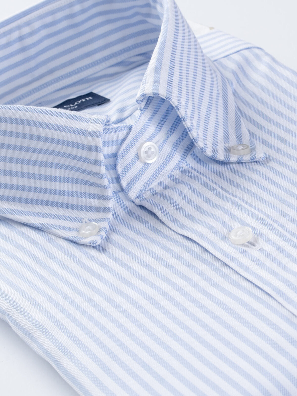 Thomas Mason Light Blue Stripe Oxford Cloth Button Down Shirt