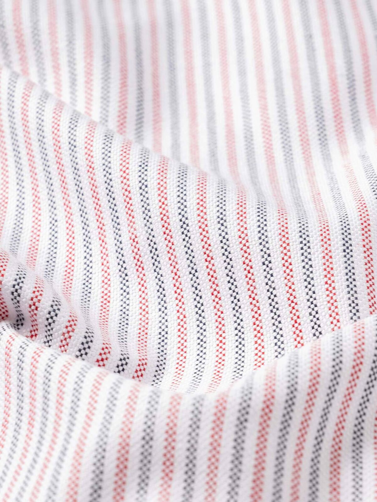 Navy and Red Multi Stripe Oxford Cloth Shirts by Proper Cloth