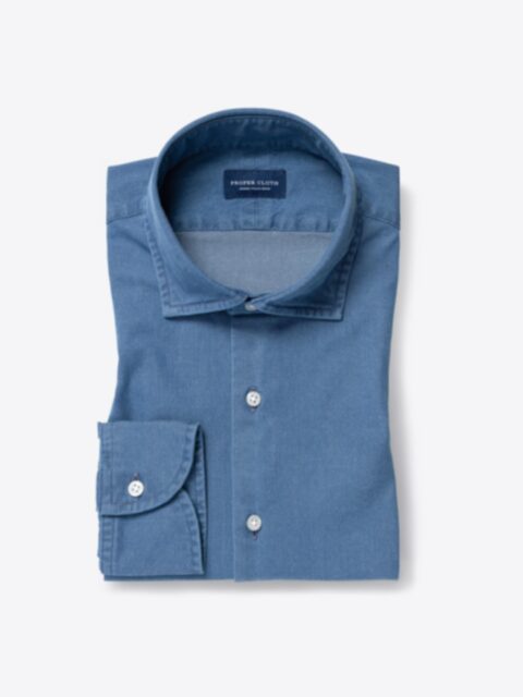 Shop Albiate Washed Indigo Stretch Denim