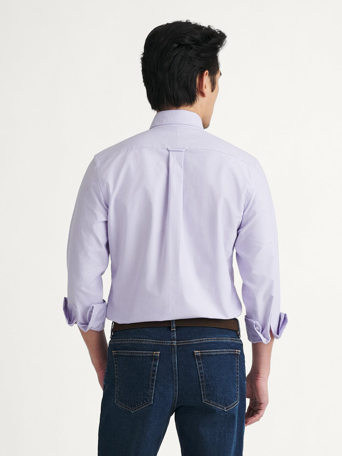 Proper Cloth Men's Clark Lilac Oxford Cloth Button Down Custom Dress Shirt - Pink, Size: 2XL, Big, Tall, 100% Cotton