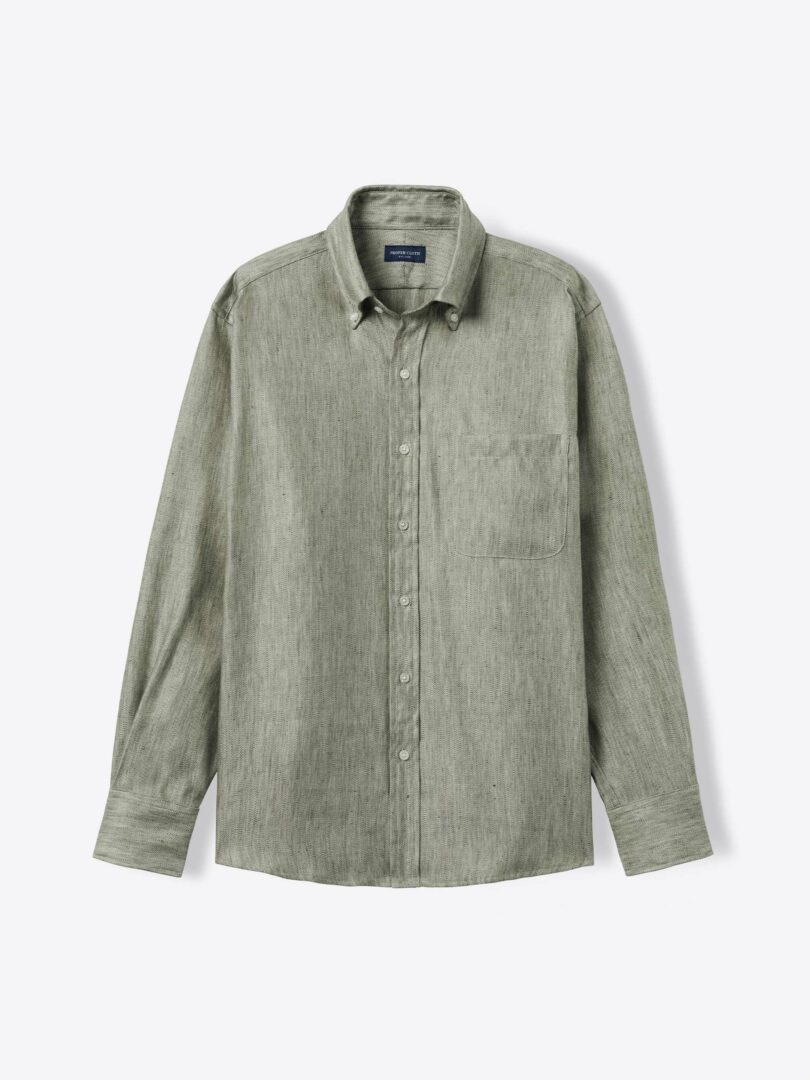 Albini Laurel Linen and Tencel Herringbone 