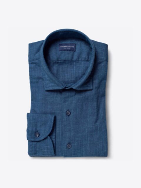 Shop Washed Japanese Blue Slub Weave