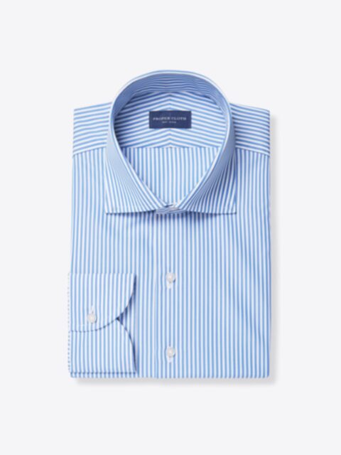 Shop Stanton 120s Royal Blue Bengal Stripe