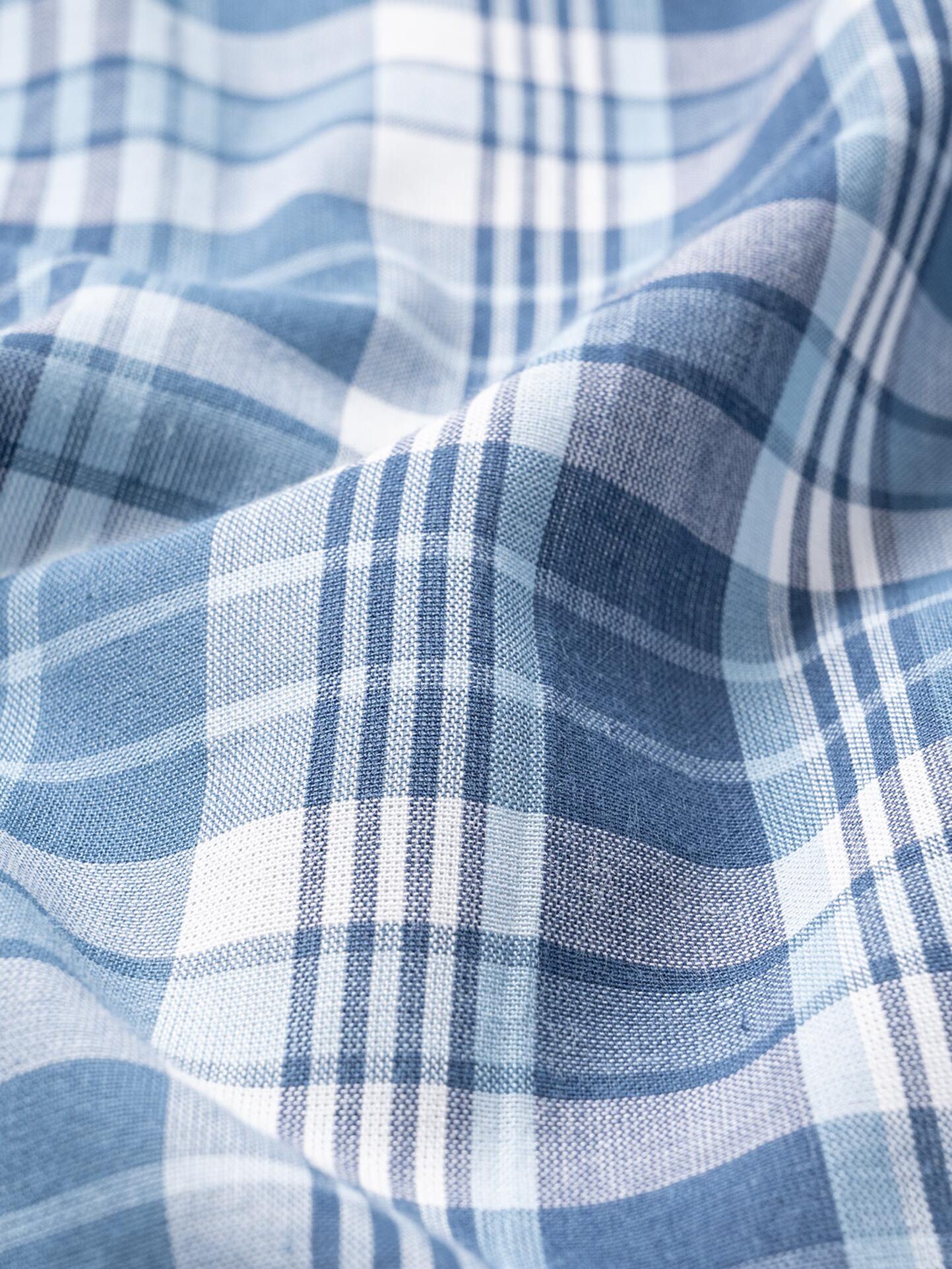 Teal Blue and White Indian Madras Shirts by Proper Cloth