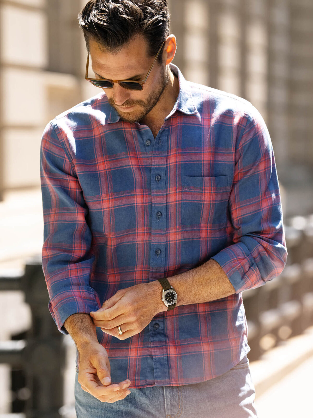 Portuguese Black Watch Plaid Tartan Shirts by Proper Cloth