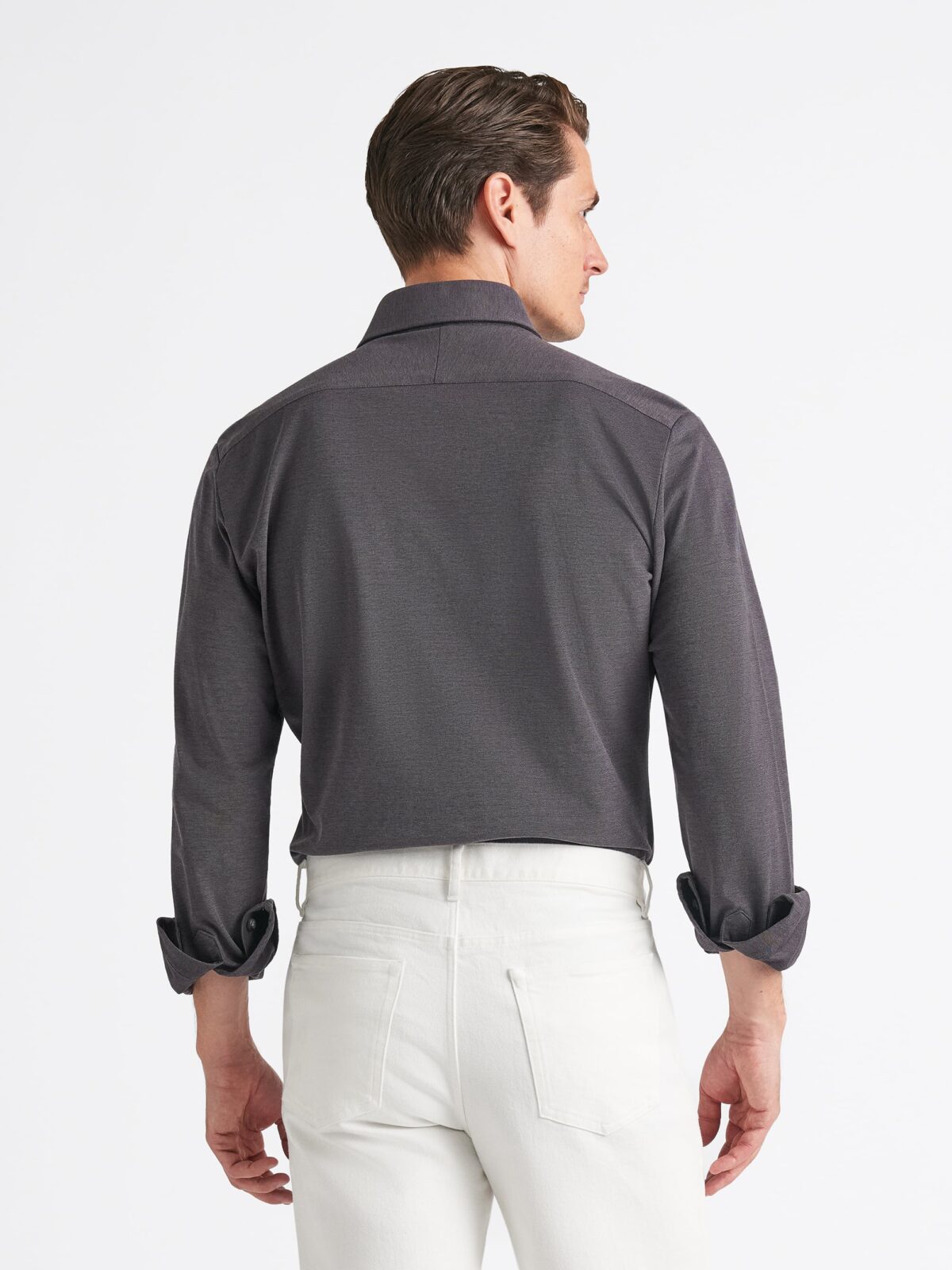 Sullivan Charcoal Easy Care Knit Dress Shirt Shirt