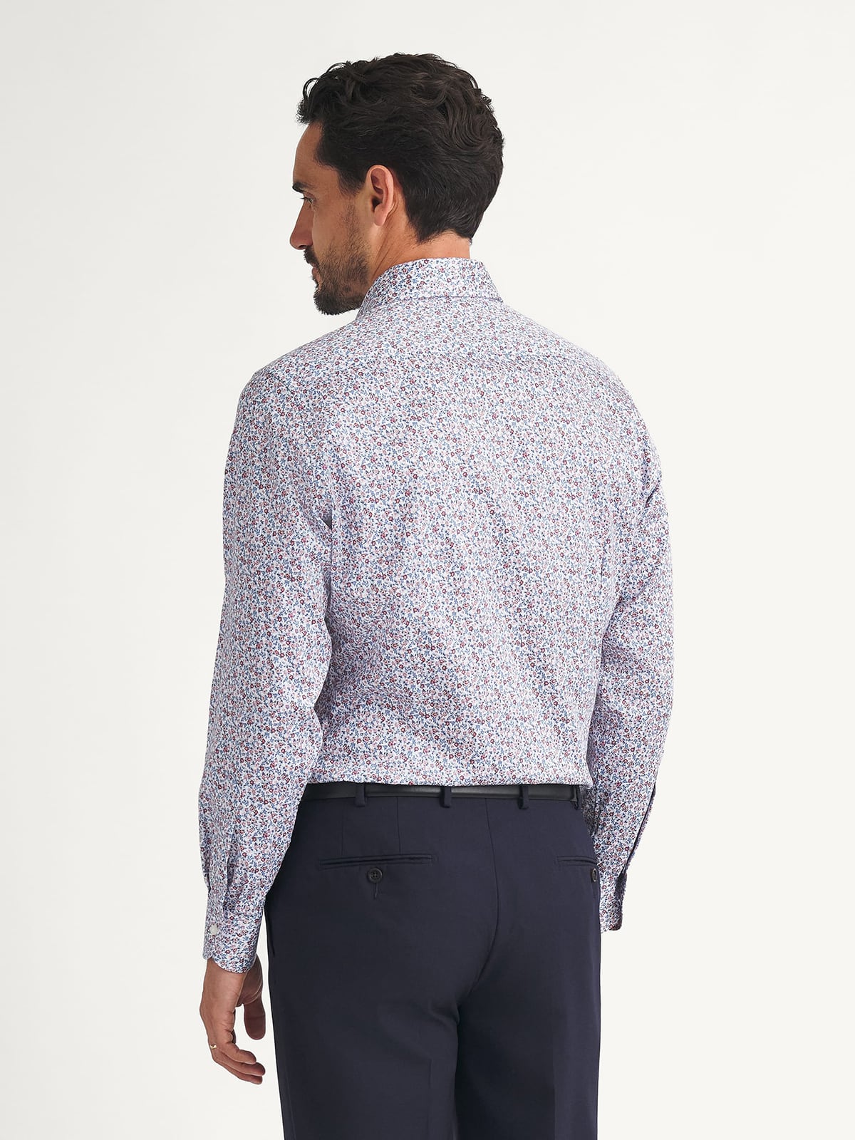 rose print dress shirt Men's Long Sleeve Dress Shirt with Floral Rose Red Print, V-Neck Collar, Single Breasted Closure for Four Seasons from Dhgate Men's Dress Shirts