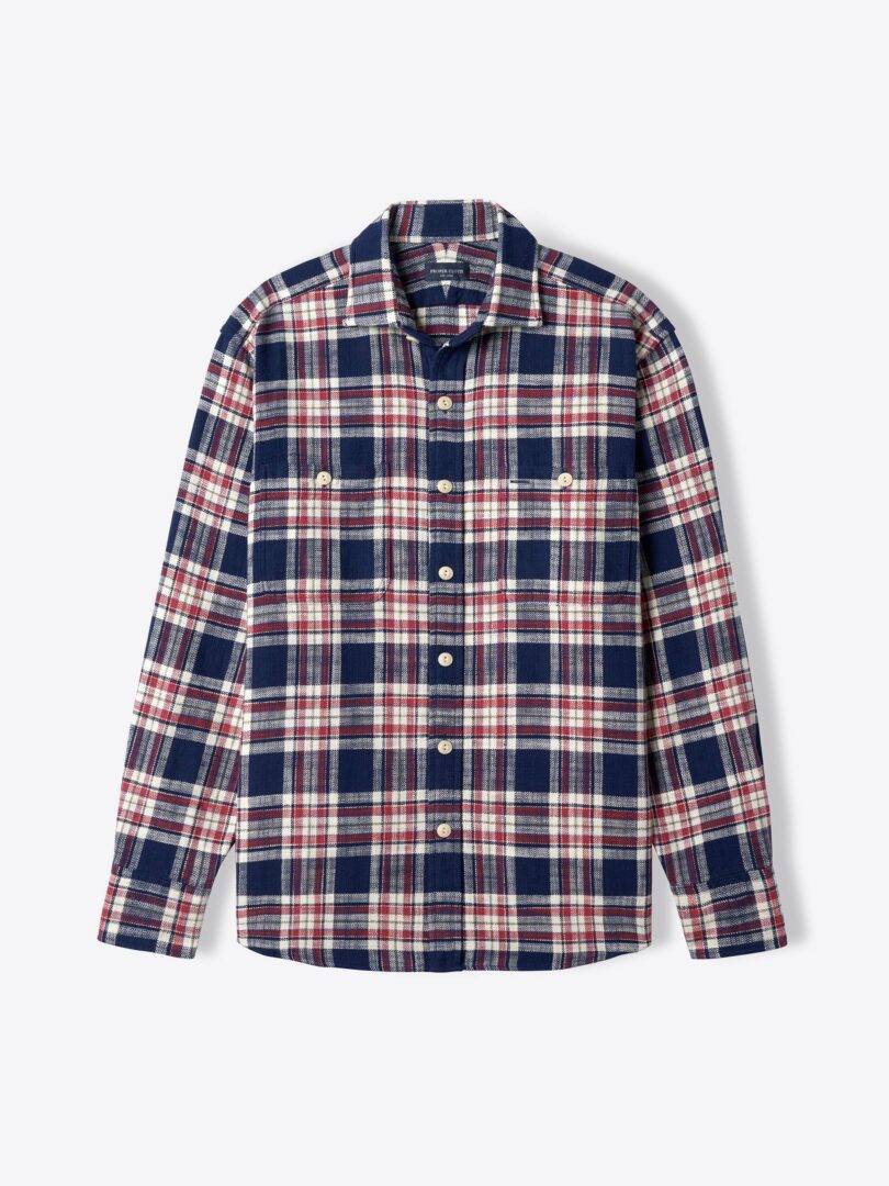 Jackson Washed Navy and Red Country Plaid 
