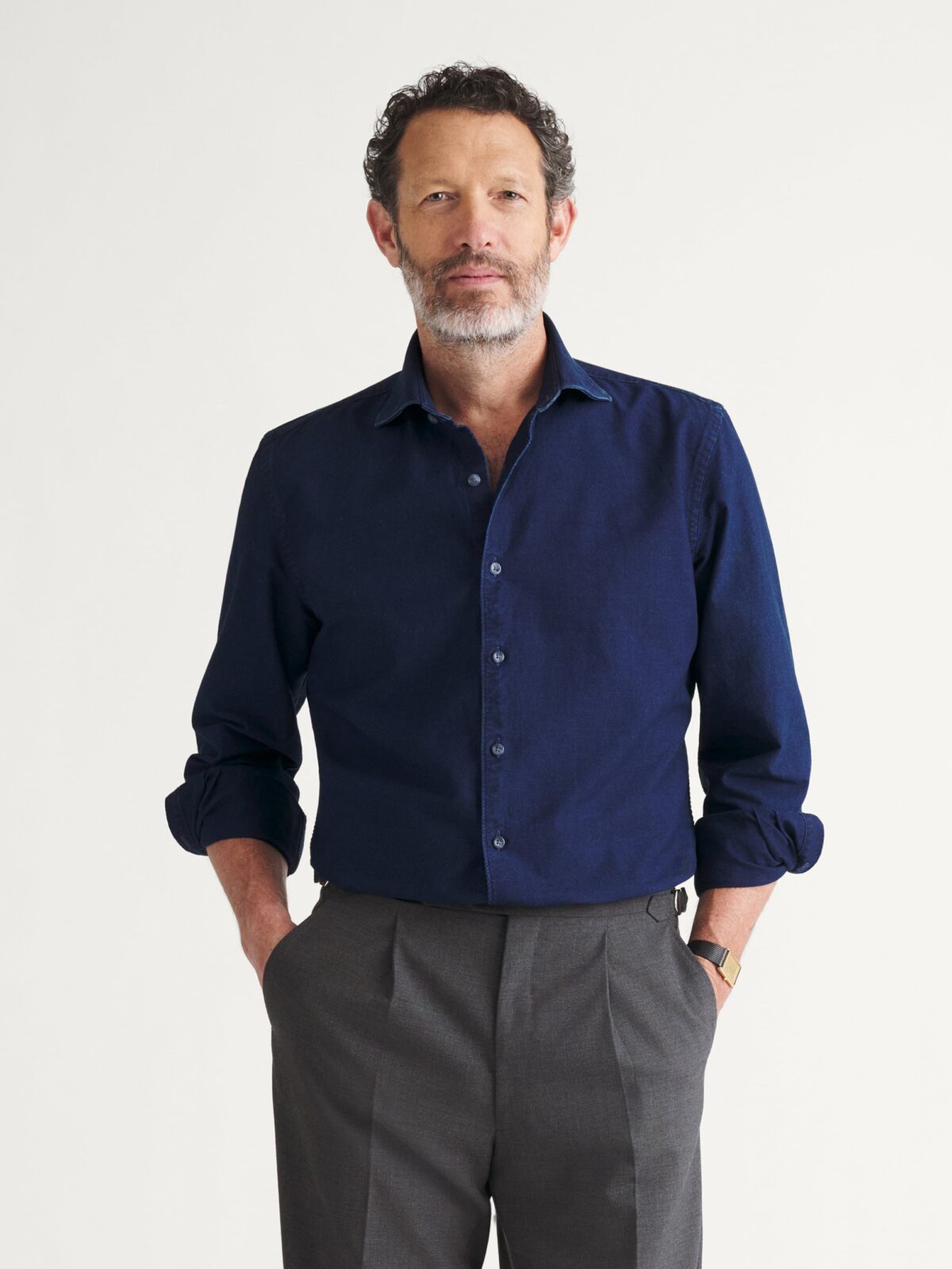 best indigo shirts for dressing up or down The Washed Denim Dress Shirt in Dark Wash Indigo