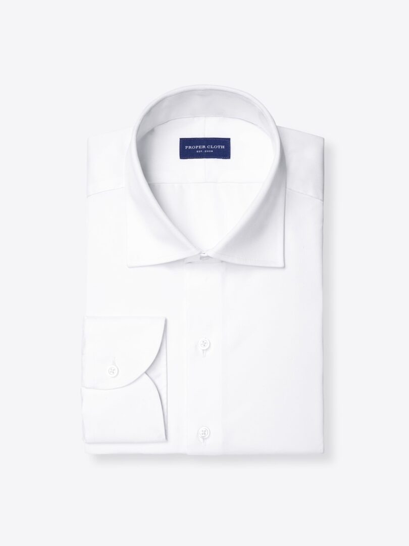 Mayfair Wrinkle-Resistant White Twill Custom Made Shirt 