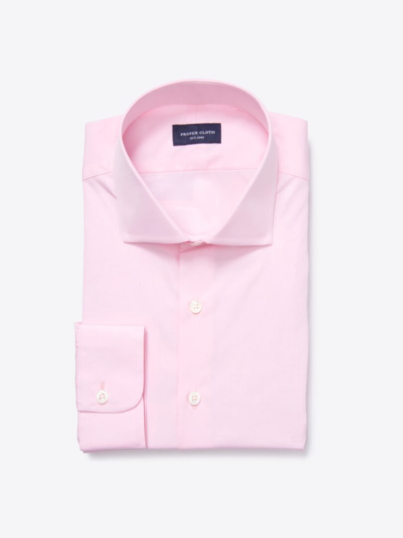 Thomas Mason Pink Luxury Broadcloth Men's Dress Shirt 