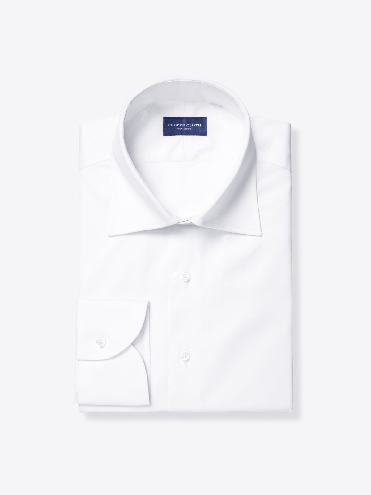 Greenwich White Twill Shirt by Proper Cloth